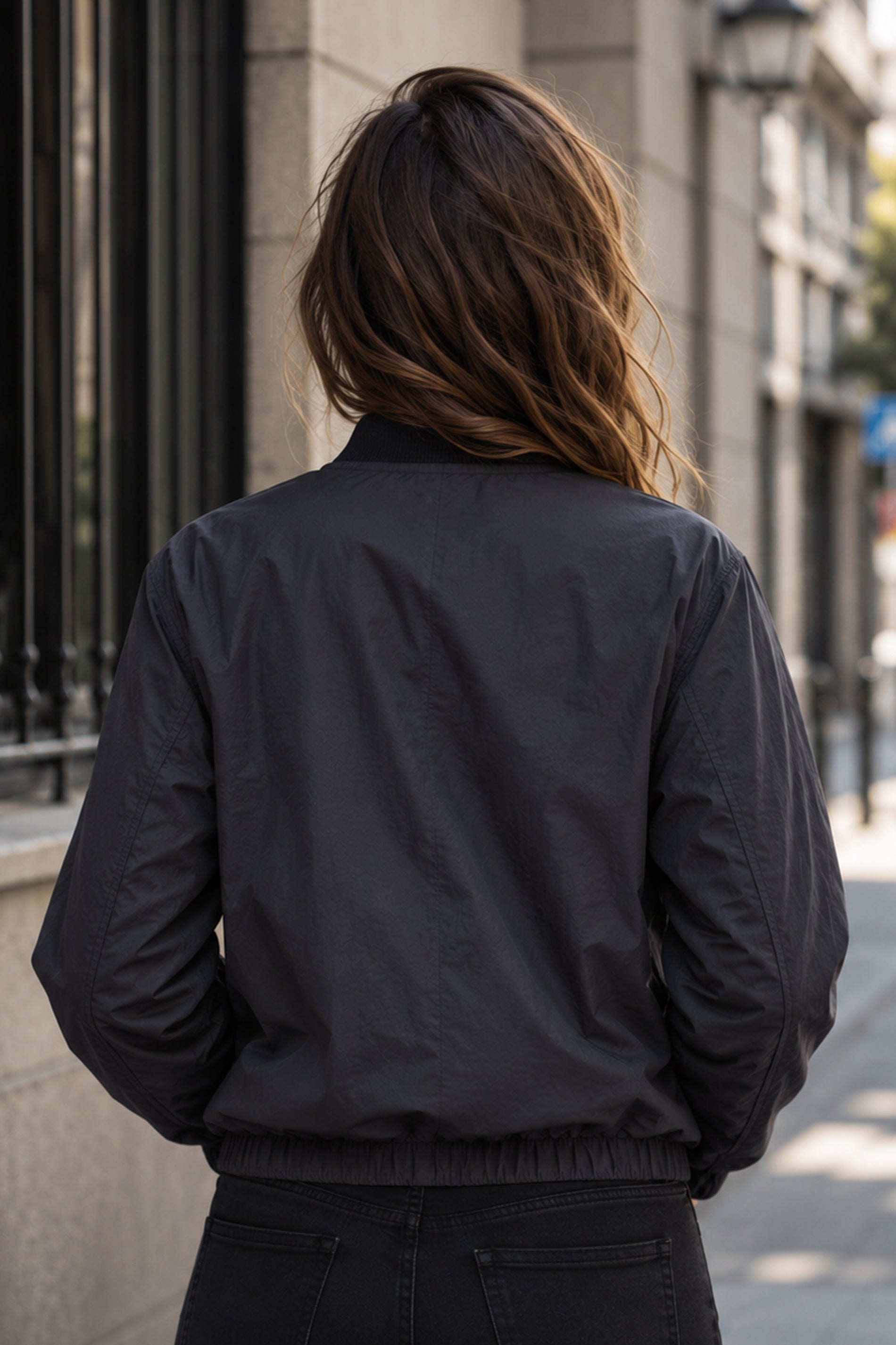 Cropped Bomber Jacket