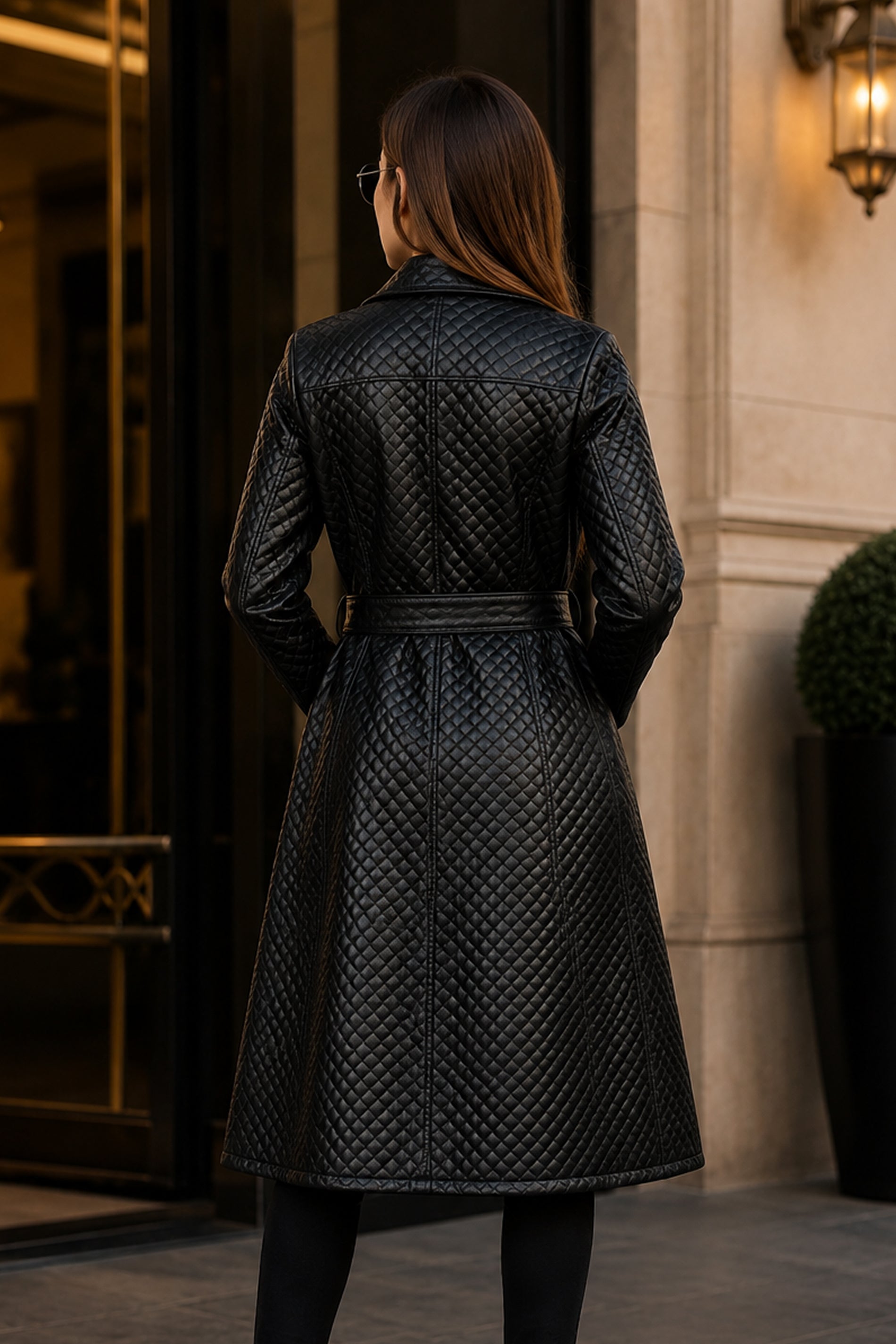 Leather Coat For Women Black