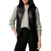 Womens Black Casual Leather Vest