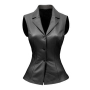 Black Leather Vest