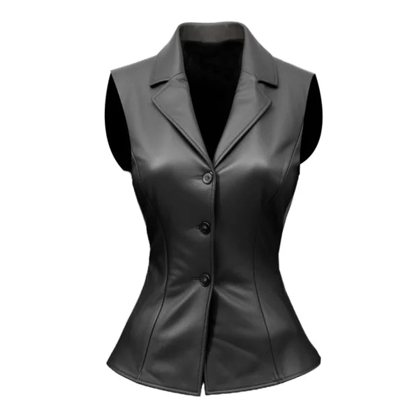 Black Leather Vest