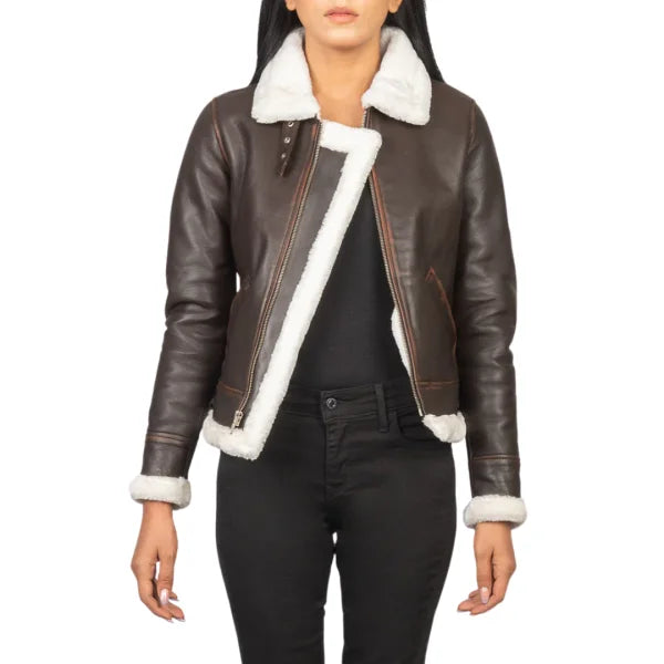 Brown Bomber Leather Jacket