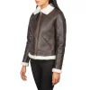 Brown Bomber Leather Jacket