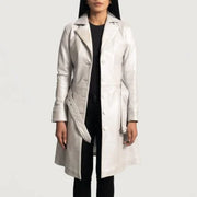 Leather Coat For Women White