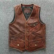Brown Leather Vest