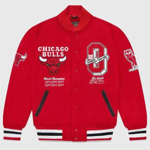 Chicago Bulls Red Varsity Jacket