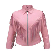 Braid And Fringe Women Motorcycle Jacket