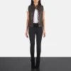 Women 27s Rayne Moto Brown Leather Vest