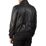 Coffmen Black A2 Leather Bomber Jacket