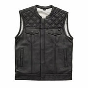 Classic Black Motorcycle Leather Vest
