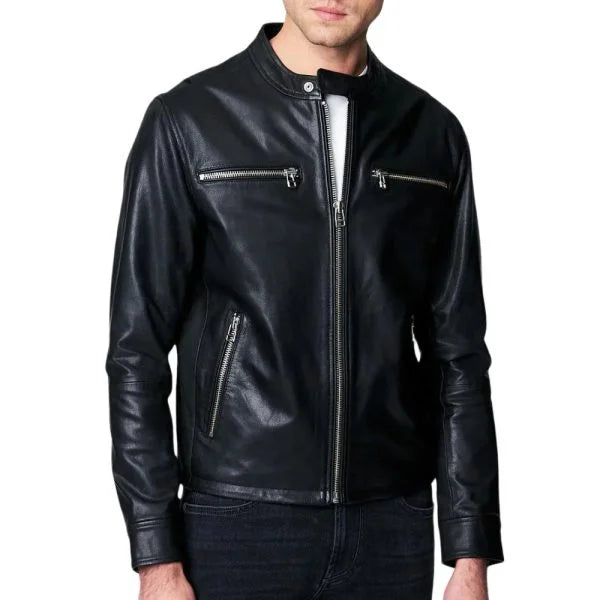 Black Biker Leather Jacket