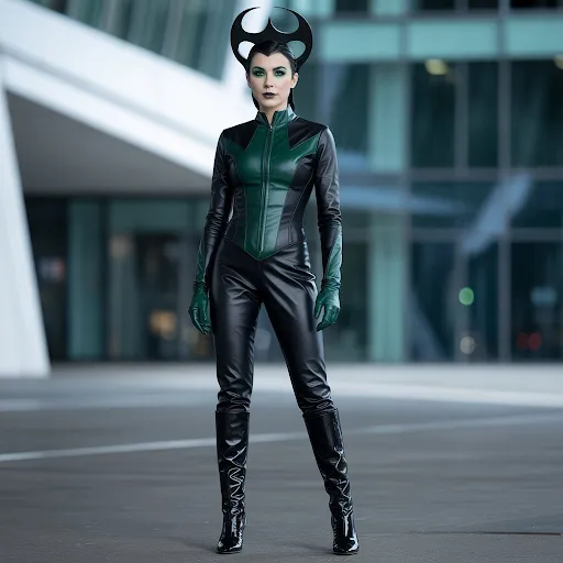 Green-black leather combo