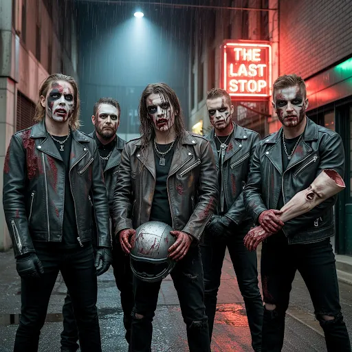 Leather with blood splatters