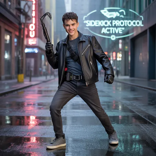 Sidekick – Jacket, sneakers, quick comebacks