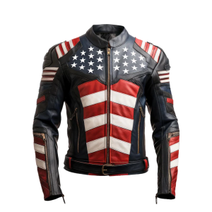 American Flag Leather Jacket