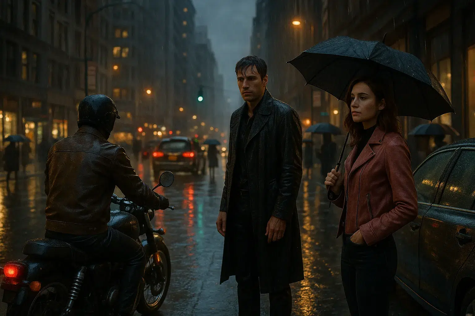 You can wear leather jacket in rainy weather.
