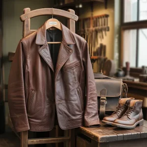 goat skin leather jacket
